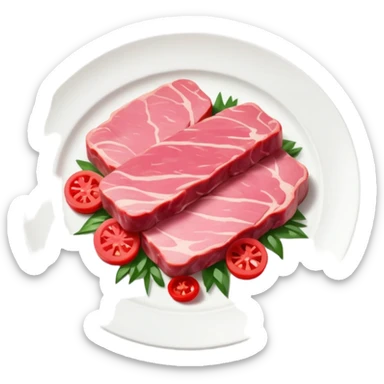 impressionist SPAM meat  claude monet paris spring landscape  sticker