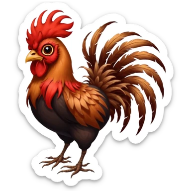Combine a spider with a rooster (cock) sticker
