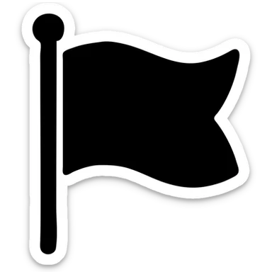 red flag, flat style, no emblem, simple, clean, on white background sticker