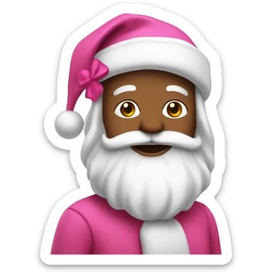 Pink Santa claude sticker