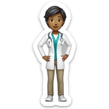 Tomboy medical student sticker