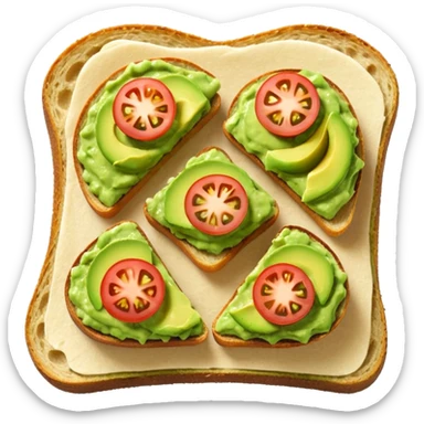 guacamole toast NO tomatoes  sticker