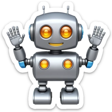 Classdojos mojo mascot as a robot looking happy  sticker