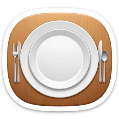 top view of an empty white dining table sticker