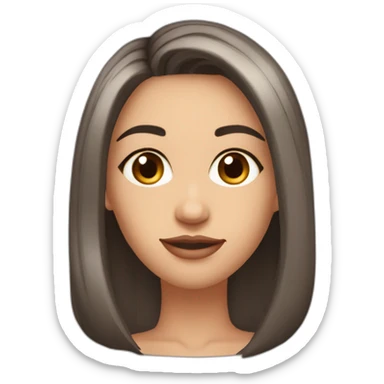 young brunette straight dark brown hair with a low fade cut brown eyes drooling only on the chin full lips thin nose sticker