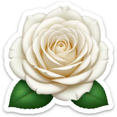 white rose, without green leaves, just flower sticker