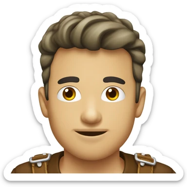 muchacho guapo blanco cejon alto sticker