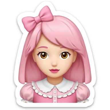 Fiyonklu ve pembe lolita fakat erkek giyisin sticker