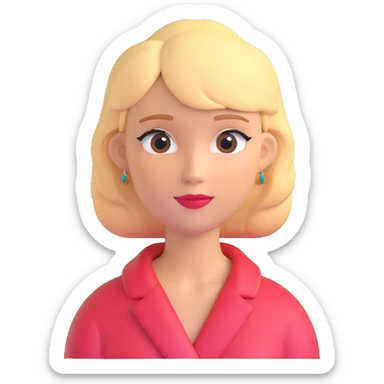 a beauty blonde woman sticker