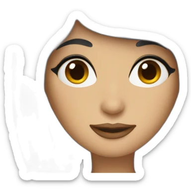 Cher with black hair sticker