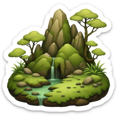 Green-brown-mossy-dusky-dull-aesthetic-scenic-scenery-Decoration sticker