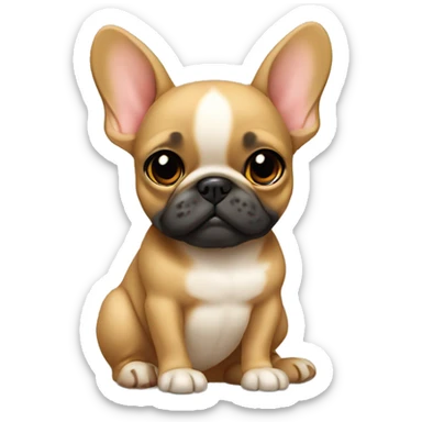 Fawn frenchie sitting sticker