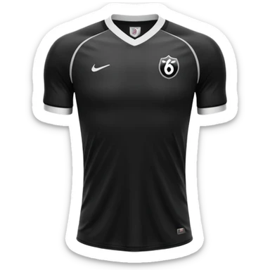 maillot football uni noir sans numéro ni logo sticker