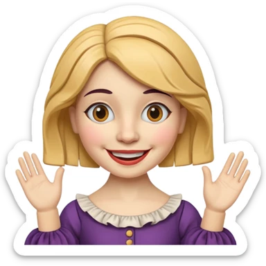 Icon for Puppet Theater: a girl puppet body sticker