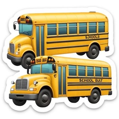 a school bus with bomboclat text in dianogal in front of it sticker