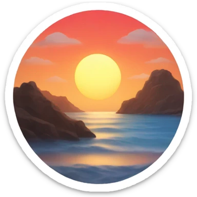 Sunset sticker