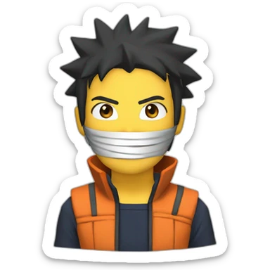 Naruto qui joue aux jeux video sticker