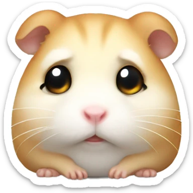 sad hamster sticker
