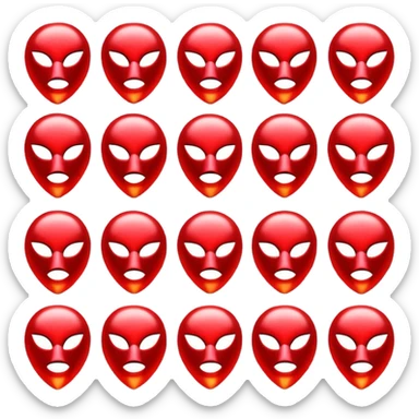 create a bold drill-themed emoji pack with metallic textures, masked characters, sharp shapes and intense red lighting, conveying danger and rhythm without any weapons sticker