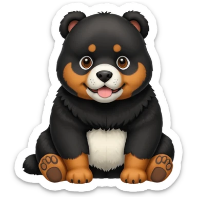 Rottweiler panda sticker