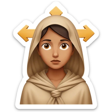 back of woman stands at a crossroads between two paths—one illuminated, embodying thoughtful response; the other veiled in shadow, symbolizing instinctive reaction. sticker