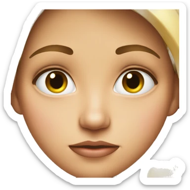 Suspicious look on girl face sticker