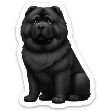 Army black chow-chow sticker