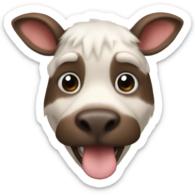 corazón con manchas de vaca dentro sticker