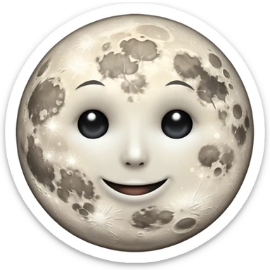 phases of the moon: full moon sticker