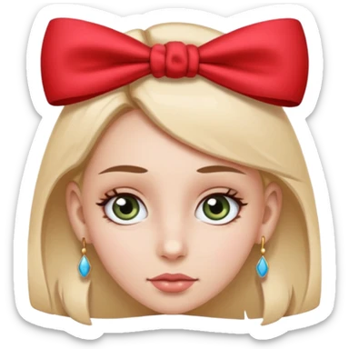 Show her body,make her eyes smaller,the fucking bow ok her ear. sticker