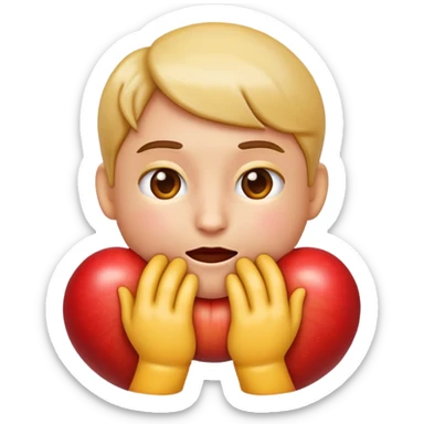 normal apple style emoji but someone jokingly having their hands at their neck choking themselves  sticker