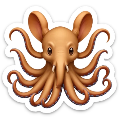 A Aardvark with Octopus arms sticker