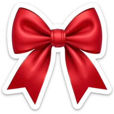 Cherry red bow sticker