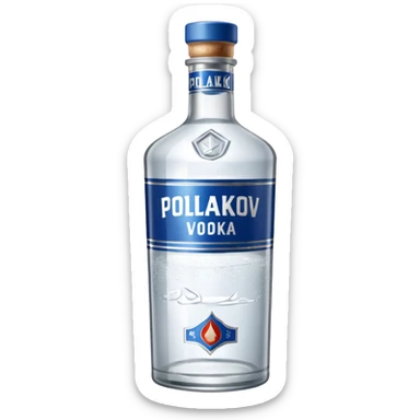 bouteille de vodka poliakov sticker