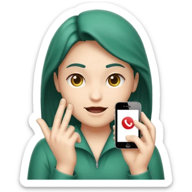 Crea un icono de iPhone WhatsApp que sea haciendo el gesto de meter la nariz por los dedos mientras los dedos hacen un círculo. Así: 👌🏻 sticker