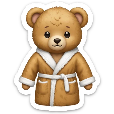 teddy bear bathrobe sticker