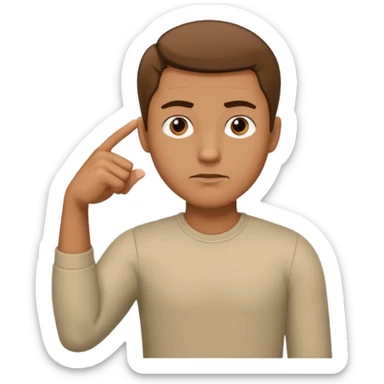 The man extends his arm forward, indicating that he refuses. sticker