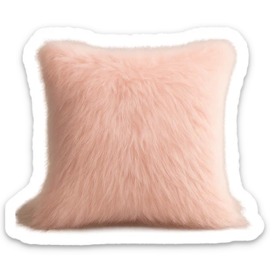 pink throw pillow, soft and fluffy sticker