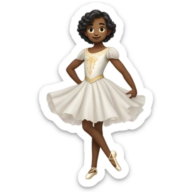 Boy in ballet dress sticker