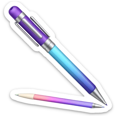Depict a stylus or digital pen drawing colorful lines, suggesting creativity and UI/UX work. Include soft glowing accents or gentle motion to make it feel dynamic and exciting. Use soft blues, purples, and cream colors that complement the dark background. Style: modern, playful, and professional. sticker