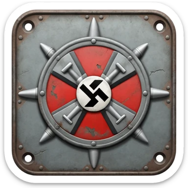 German fighter with swastika symbol sticker