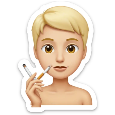 Be emoji from Caspar with a cigarrete sticker