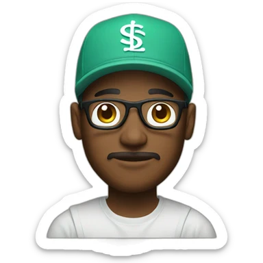 designer expert man with stussy cap sticker