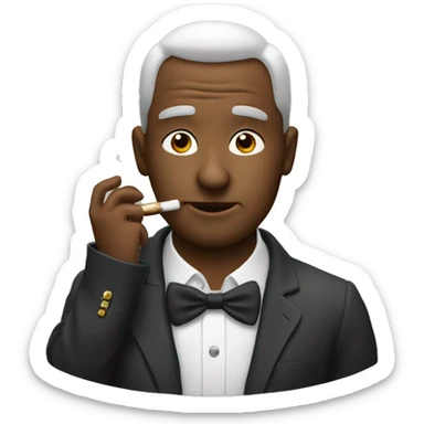 a man smoking cigarretes sticker