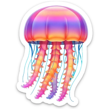 jellyfish with unique design and color but i want a simple one sticker