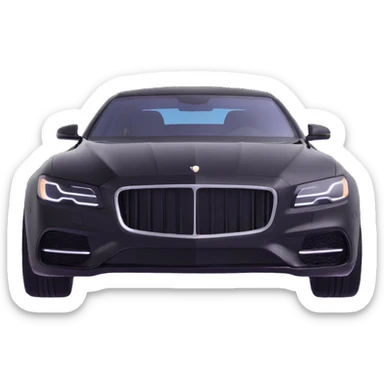 black luxury car with a transparent plastic film partially covering the hood and windshield, elegant and premium look sticker
