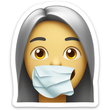 Sick emoji with runny nose sticker