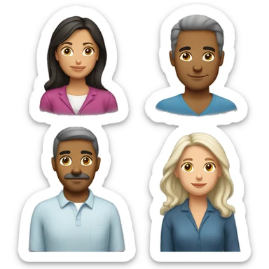 White dad Hispanic mom Hispanic daughter sticker