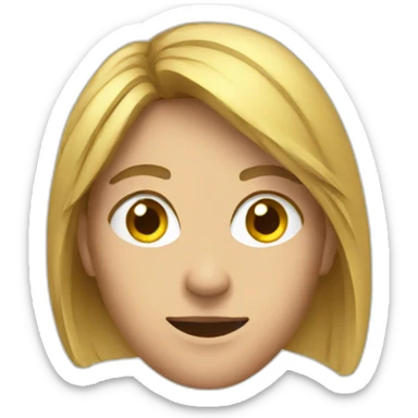 headshot of a runner sticker