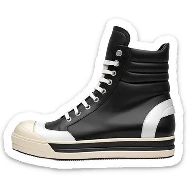 rick owens geobasket all white sticker